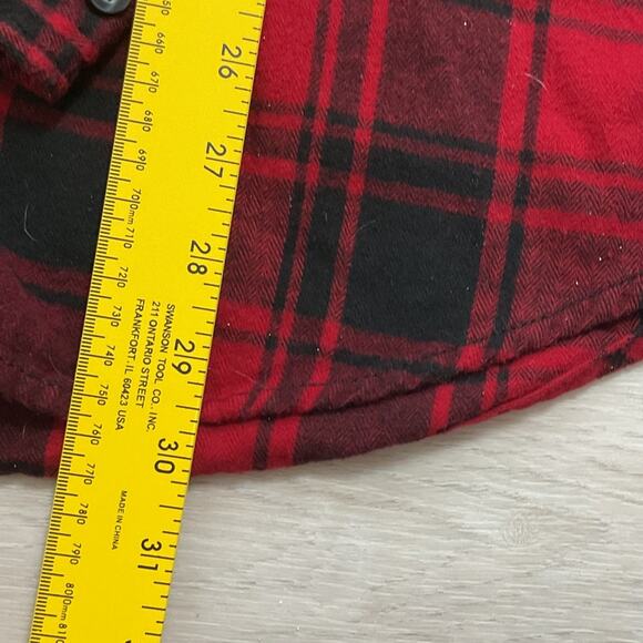 George Mens Relaxed Fit Button up Long Sleeve Flannel Shirt Large Tall - Picture 8 of 9